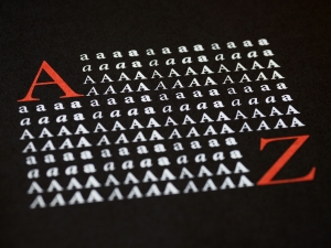 letters a and z showing different fonts that might be relevant for a cv